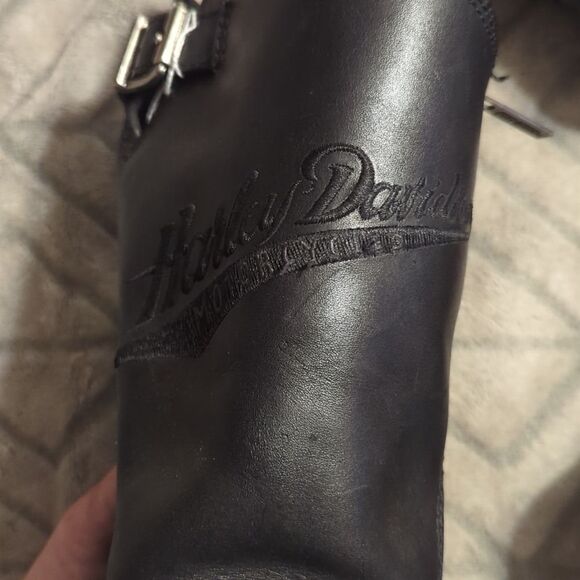 HARLEY DAVIDSON Black Trail Boss Engineer 91417 Motorcycle 8 1/2 Zipper Boots main image 9